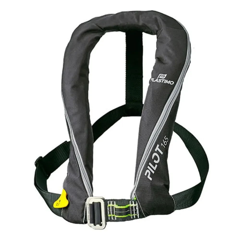 Pilot 165n Safety Belt Harness Inflatable Life Jacket Black One Size unisex - Plastimo - FashionsVida