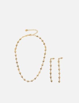 Laila Set aus Halskette und Ohrringen mit Herzen