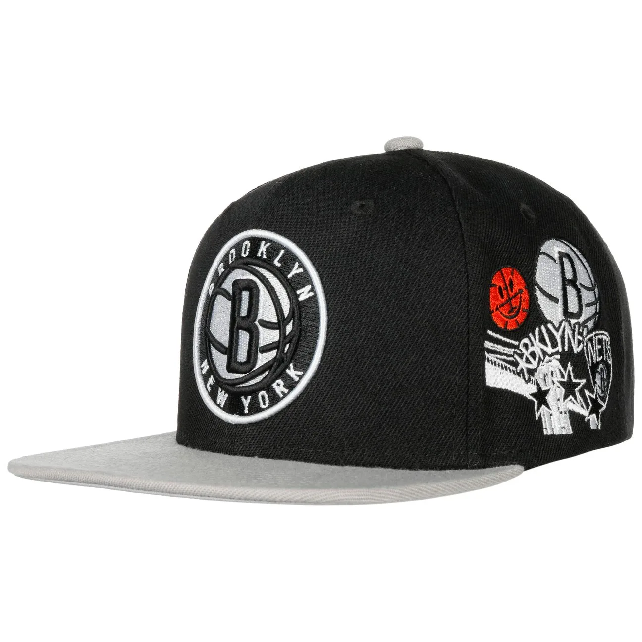Patch Overload Nets Cap by - black-grey - Herren - Size: One Size - Mitchell & Ness - FashionsVida