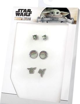Disney Ohrstecker-Set - The Mandalorian - Grogu - grün - Lizenzierter Fanartikel - Unisex - unisex