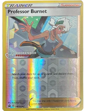 Pokemon Sword & Shield Promo SWSH167 Professor Burnet (Professor Program League Promo) - Pokémon - FashionsVida