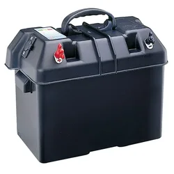 Battery Box With Cigarette Socket 100a Black One Size unisex