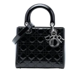 Medium Patent Cannage Lady Dior