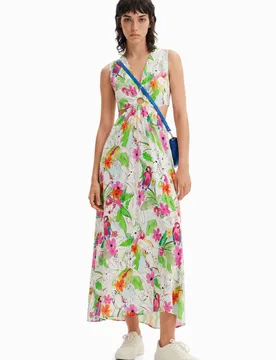 Robe longue découpes WHITE XS female - Desigual - FashionsVida