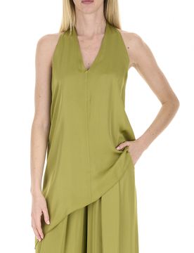 Top asimmetrico VERDE OLIVA M