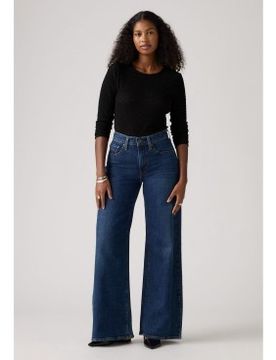 Para mujer. 0039B-0004 Jeans 728 Wide Leg (25/30), Casual, Algodón, Denim