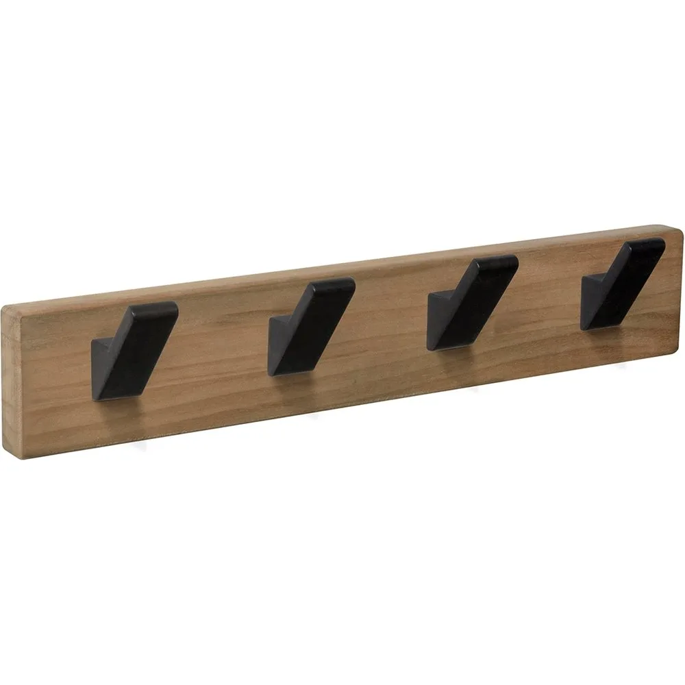 Percha Madera y Zamak 4 Colgadores 9108HVNE - Nesu - FashionsVida