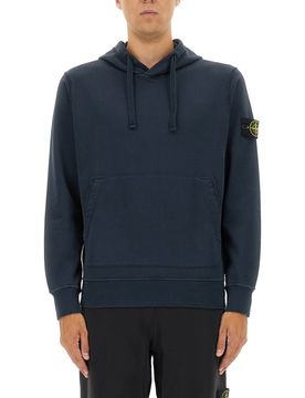 Regular-fit Hooded Sweatshirt with Pouch Pocket ORGANIC COTTON FLEECE