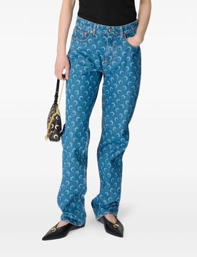 Mini Signature Print Five-Pocket Pants with Belt Loops