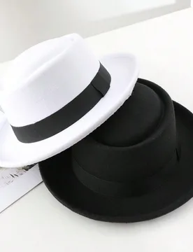 Sombrero Fedora de Moda para Hombres, 100% Poliéster y Fibra Super Elástica, Sombrero Jazz Pork Pie de Parte Superior Redonda Ajustable, Tela No El? - Shein - FashionsVida