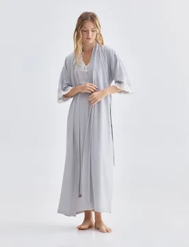 Bata kimono mujer manga francesa largo midi - Nansú - FashionsVida
