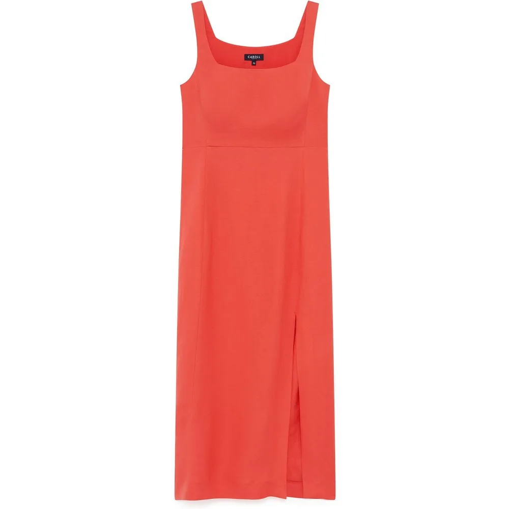 Vestido largo con efecto entallado - Caroll - FashionsVida