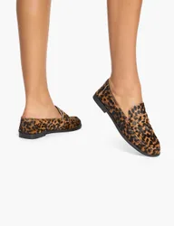 Leopard Print Loafers Brown Mix female