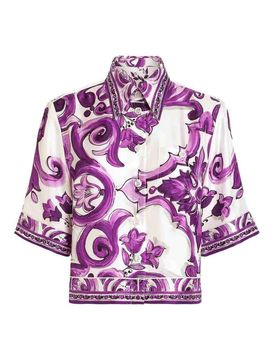 Camicia in Seta Stampa Maioliche