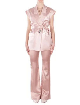 Donna pantalone 106434a361 q35 pinolo pantalone satin mogano - PINKO - FashionsVida