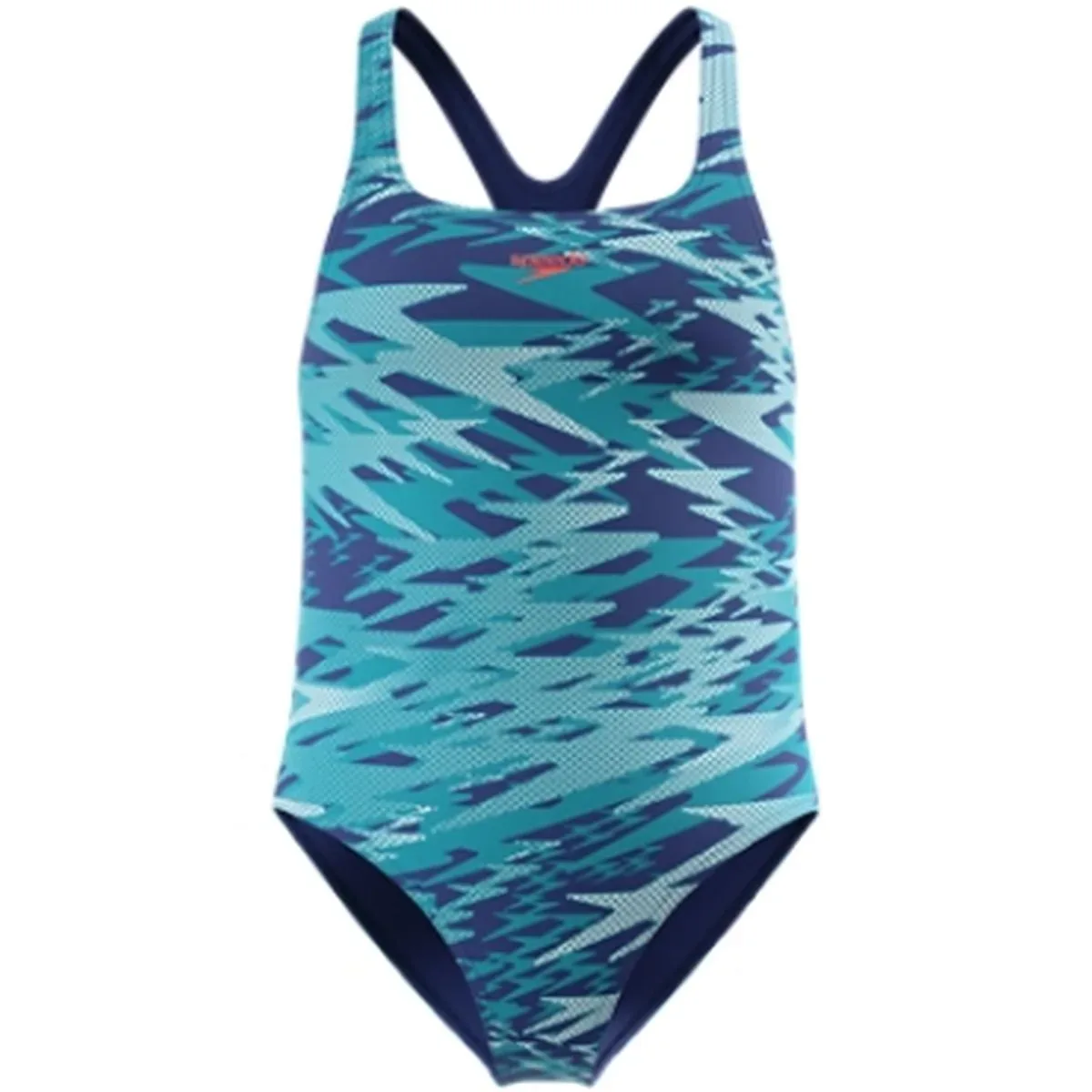 Hyperboom Print Medalist Damen Schwimmanzug, blau 128 - Speedo - FashionsVida