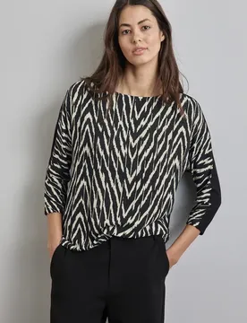 Bedrucktes Shirt female Schwarz