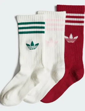 Calze 3 Pairs 19-21 Collegiate Burgundy / Off White / Spring Yellow - Adidas - FashionsVida