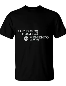 Latin Phrase Tempus Fugit Memento Mori T-Shirt graphic t shirts kawaii clothes sublime t shirt for men - Aliexpress - FashionsVida