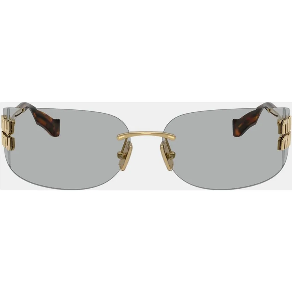 Gafas de sol MU A51S de mujer rectangular en metal - Miu Miu - FashionsVida
