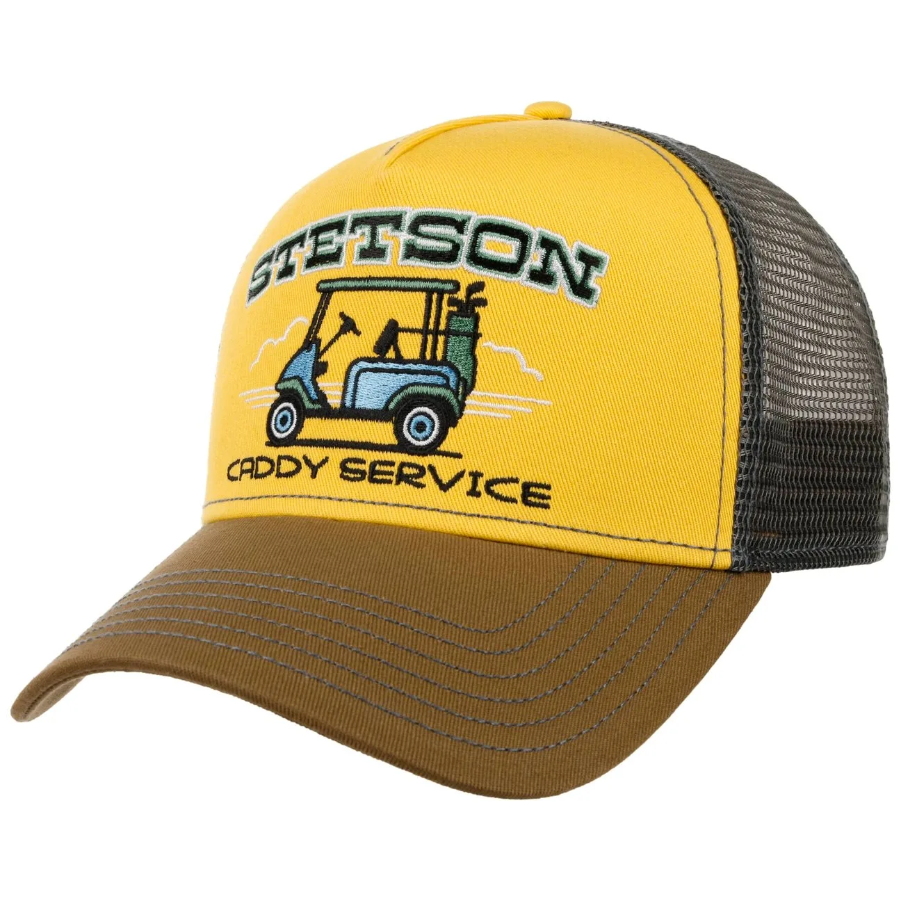 Caddy Service Trucker Cap by - brown-grey - Size: One Size - Stetson - FashionsVida