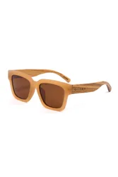 Polzeath Polarised Wood Large Unisex Sunglasses - - Size: ONESIZE
