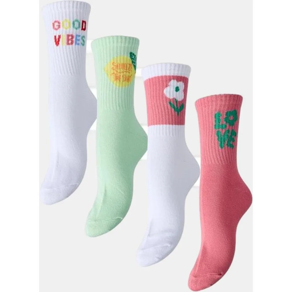 Pack de calcetines de flores de mujer - Pieces - FashionsVida