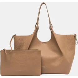 Bolso shopper grande de piel con bolsillo extraíble