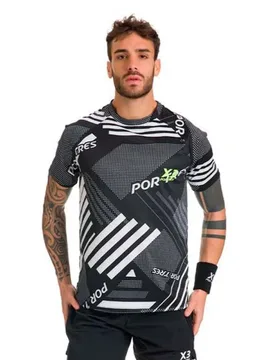 Milano Short Sleeve T-shirt Black S - X3 - FashionsVida