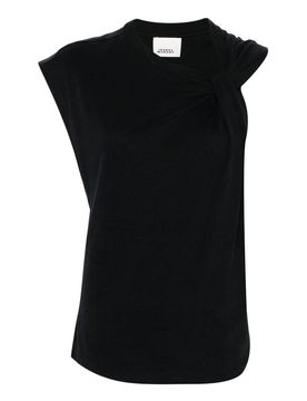 T-shirt asimmetrica in cotone organico