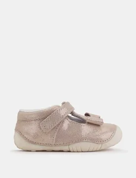 Kids' Leather Glitter Trainers (2 Small - 5 Small) Gold Female - Start-Rite - FashionsVida