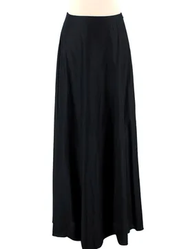 Christian Black Broderie Anglaise Midi Skirt - Dior - FashionsVida