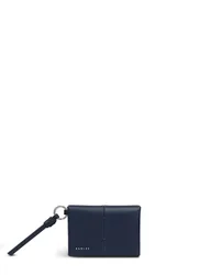 The Connaught Letaher Card Holder Navy female