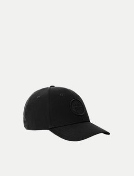 Baseballkappe mit Compass-Stickerei Schwarz