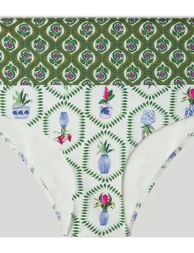 Braguita bikini multiposición tejido estampado - Gisela - FashionsVida