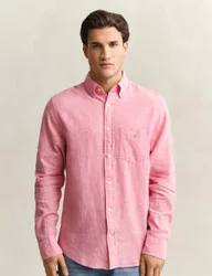 Regular Fit Linen Rich Shirt Pink male
