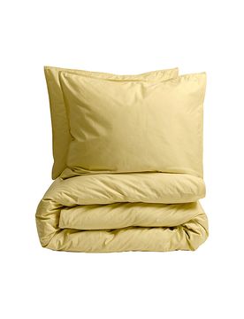 Satin Bettwäsche 70x90cm / 140x200cm Buttercream gelb baby