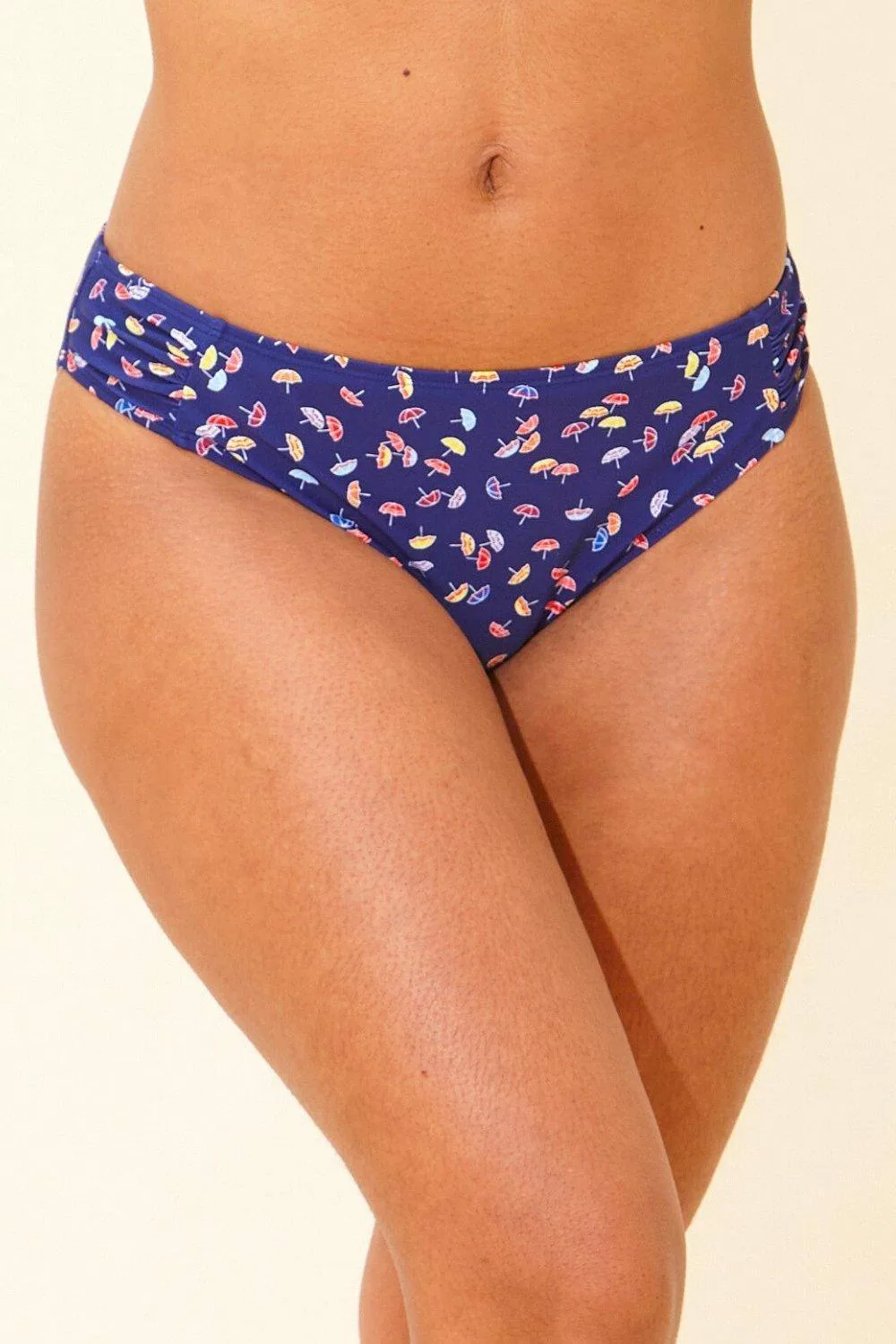 Standard High Leg Midi Bikini Brief - Mid Navy - Size: 12 - Beachcomber - FashionsVida