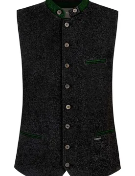 Trachtenweste Julius (anthrazit-tanne, Gr. 50) von Classics für Herren, Oberteile, 50% Wolle, 25% Viskose, 25% Polyester - Stockerpoint - FashionsVida