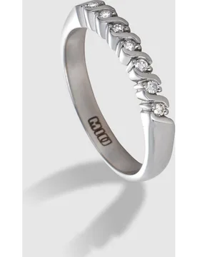 Anillo de oro blanco con diamantes - El Corte Inglés - FashionsVida