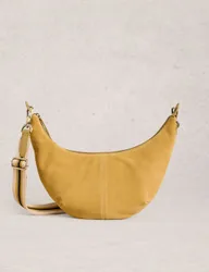 Leather Crossbody Bag Yellow female