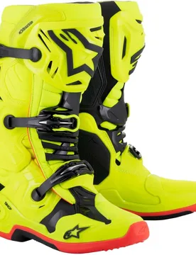 Stivali Moto Cross Enduro TECH 10 Rosso Nero Flu taglia 10 - Alpinestars - FashionsVida