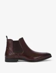 Leather Pull On Chelsea Boots Brown male
