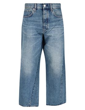 Men's Floral Denim Jeans in 100% Cotton