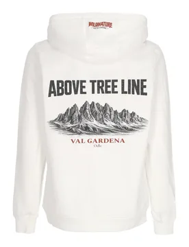 Felpa Cappuccio Uomo Wn Above Treeline Valgardena Odle Hoodie White - WILD NATURE - FashionsVida