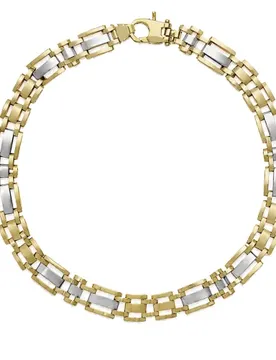 Bracciale Uomo Oro Bianco Giallo GL102473