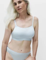 Cotton Rich Non Wired Post Surgery Bra A-E Pale Blue female