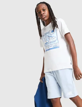 Graphic T-Shirt/Shorts Set Junior - Bianco, bianco bianco Bambino taglia L - New Balance - FashionsVida