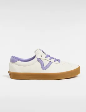 Unisex Sport Low Sneakers - Purple Leather - Size Uk 7.5 - Vans - FashionsVida