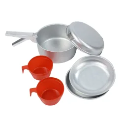 Unisex 2 Person Aluminium Cook Set - Multicolour - One Size